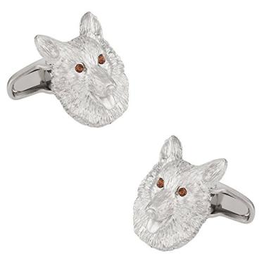 Imagem de Abotoaduras Safari Cuff-Daddy Collie com caixa de apresentação