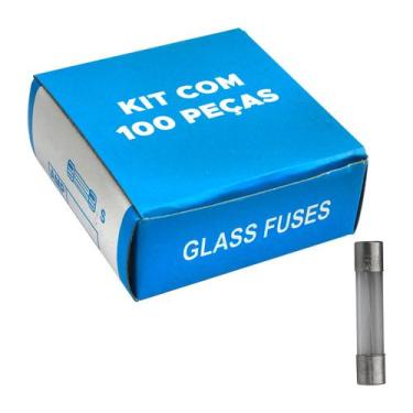 Imagem de 100x Fusível De Vidro 6x30 Grande Kit Com 100 Peças 3 Amp - GREEN, 045