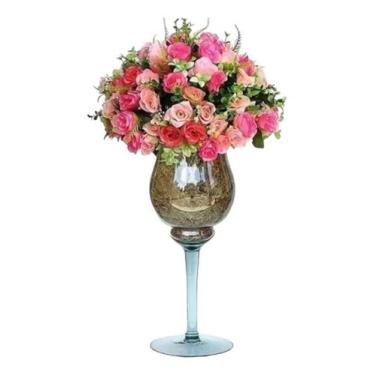 Imagem de Taça De Vidro Transparente Napoli Para Decoração Mesa Festa - Taça Dec