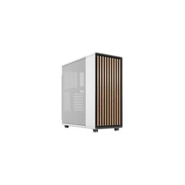 Imagem de Gabinete Gamer Fractal Design North Chalk White, Mid Tower, ATX, Lateral em Vidro Escuro, Branco  - FD-C-NOR1C-03
