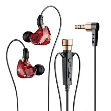 Imagem de FEDAI Fone de ouvido com fio KT-02, fones de ouvido com cancelamento de ruído de 3 metros de comprimento com microfone dinâmico HD, fones de ouvido mais convenientes e confortáveis para gravação de