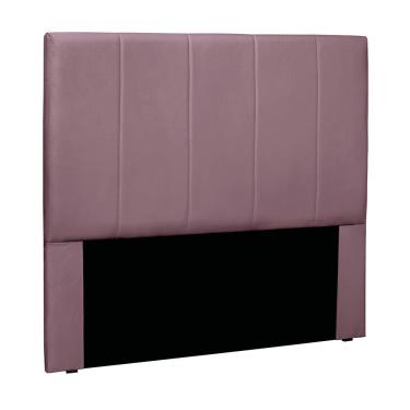 Imagem de Cabeceira para Cama Box King Arizona Veludo Costura Bordada 195x125x8cm Cor Imbuia D'Rossi