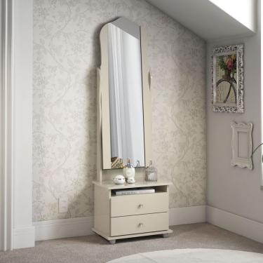 Imagem de Toucador Com 2 Gavetas Espelho Delta Off White