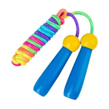 Imagem de simhoa Corda de pular colorida infantil de 2,4 m para crianças, academia em casa, diversão ao ar livre, treinamento, lembrancinhas de festa de aniversário, Azul Escuro