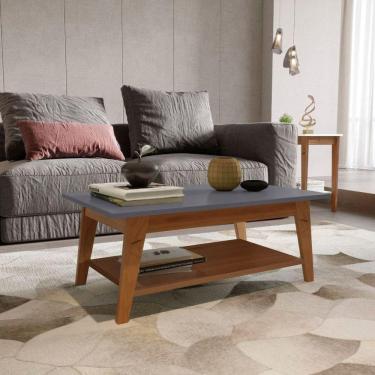 Imagem de Mesa De Centro Madeira Maciça New Veneza Cinza