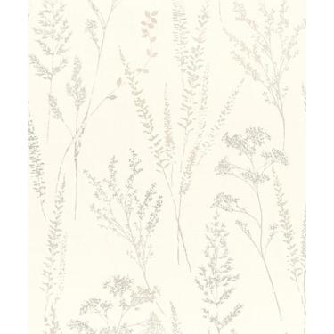 Imagem de Papel de Parede Time Floral Prata UI3201 - Grandeco