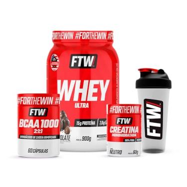 Imagem de COMBO WHEY ULTRA CHOCOLATE (ULTRA 900G+BCAA 60 CÁPS+CREATINA 60g + COQUETELEIRA