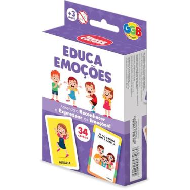 Imagem de Cartas Educa Emoções 34 Cards Grandes GGB Plast