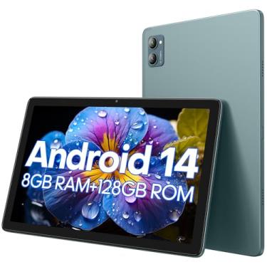 Imagem de AQHH Tablet Android de 10,1 polegadas, tablet Android 14, bateria de 6800 mAh, 1280 x 800 IPS, 8 (4 + 4 GB) RAM + 128 GB de ROM + expansão de 512 GB, WiFi, Bluetooth 5.0, GPS, câmera dupla, suporte