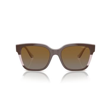 Imagem de Óculos de Sol Vogue Eyewear Polarizado 0VO5558S 3136T5 Tam 55 / Marrom/Rosa - Lentes Cinza Gradiente