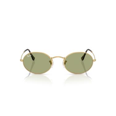 Imagem de Óculos de Sol Ray-Ban Oval 0RB3547 001/4E Tam 51 / Ouro - Lentes Verde