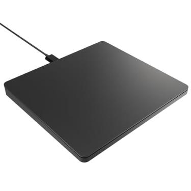 Imagem de Doohoeek Trackpad com fio 2025, touchpad de metal de vidro fosco atualizado com mouse pad USB tipo C portátil de alta precisão para laptop Windows 7/10/11, notebook, computador, preto