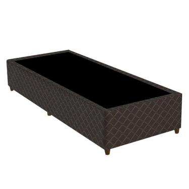 Imagem de Base Para Cama Box Solteiro 88cm Poliéster Bordado New York Marrom - Gazin