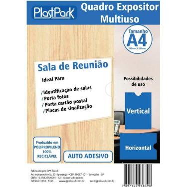 Imagem de Protetor Para Documentos Quadro Multiuso C/Adesivo A4
