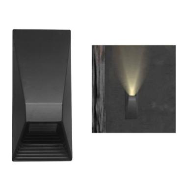 Imagem de Arandela Luminária Capri Parede Externo Interno Muro Preta - Plaslumi