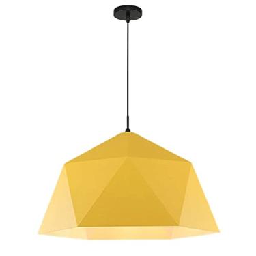 Imagem de CHENKUI Luminária pendente de cor industrial Macaron Losango Abajur Vintage Metal Atmosfera Luz de teto, E26/E27 Base Rústica Ajustável Luminárias Penduradas no Teto para Ilha de Cozinha, Restaurante