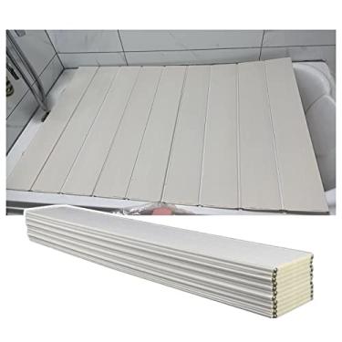 Imagem de Vassoio per Vasca da bagno pieghevole in PVC Copertura per Vasca da bagno, coperchio per Vasca impermeabile antipolvere per pannello isolante per bagno, 0,6 cm di spessore (Col
