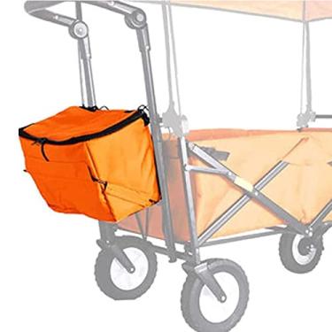 Imagem de Bolsa de armazenamento de mão para acampamento ao ar livre, bolsa térmica com zíper para armazenamento de alimentos, acessórios de carrinho de carrinho portátil, bolsa de gelo para vagões push pull
