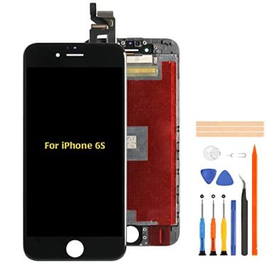 Imagem de A-MIND Para iPhone 6S LCD Display Touch Digitalizador A1633 A1688 A1700 Substituição de Tela Kits de Reparo de Montagem Completa com Ferramentas (Preto)