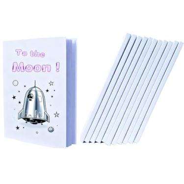 Imagem de JGYXQYD 12PCS 7x10 Inch White Blank Books for Kids to Write Stories, Hardcover Sketchbooks for Students Empty Blank Comic Book DIY Make Your Own Book Blank inside 48 Pages