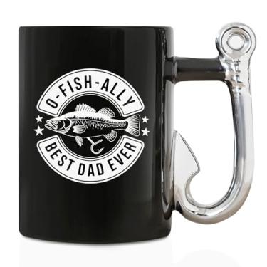 Imagem de Onebttl Caneca de café para papai, presentes de pesca para pai de filha, filho, caneca de cerâmica engraçada para aniversário, Natal, Dia dos Pais, 382 g - Best Dad Ever