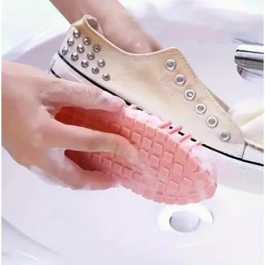 Imagem de Escova dobrável, limpeza profunda para piscina, banheira, aderência antiderrapante para pia, cerdas de nylon resistentes, 1 pacote - rosa