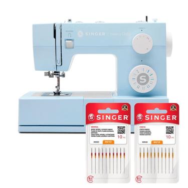 Imagem de Kit Máquina de Costura Facilita Pro Blue 4423 e Blister de Agulhas