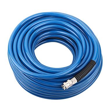 Imagem de Mangueira de linha de ar do compressor 30M Mangueira pneumática flexível azul de PVC com conector rápido para uso industrial de compressor de ar Durável, resistente a alta pressão