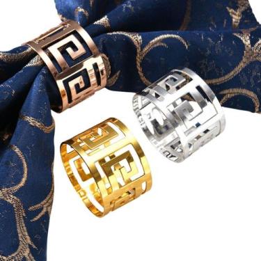 Imagem de 04 Anel Porta Guardanapo Metal Vazado Caracol Duplo - Lado de Casa, Ro