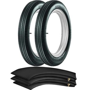 Imagem de Kit  2 Pneus Carroça Charrete 450-21 4 Lonas Selvagem Maggion + Camaras