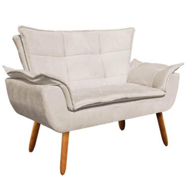 Imagem de Kit 01 Namoradeira E 02 Poltronas Opala Suede Bege
