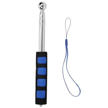 Imagem de Haste dobrável de detecção de som de martelo de tambor oco de aço inoxidável de 115 CM, pólo telescópico engrossado para inspeção de piso de teto de telha de casa