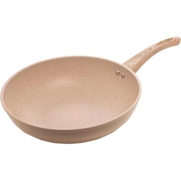 Imagem de Frigideira de Indução em Alumínio com Revestimento Cerâmico Granilite Bege 28cm