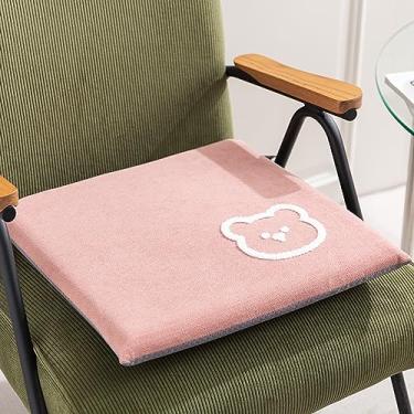 Imagem de Almofadas de assento para cadeiras de sala de jantar, almofadas de cadeira para cadeiras de cozinha, almofadas laváveis para cadeiras de jantar, formato quadrado, tecido de linho adequado para todas