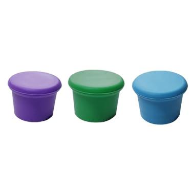 Imagem de Rolhas de garrafa de silicone, vedação segura reutilizável para garrafas de vinho, óleo e água, pode ser lavada na lava-louças de grau alimentício, cores sortidas (pacote com 3)