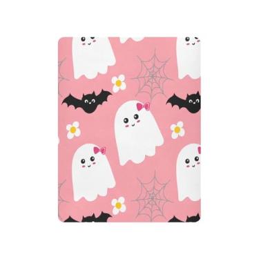 Imagem de JUZIHAI Lençol de berço de Halloween para meninos e meninas, capa de colchão de bebê macio elástico respirável para berço padrão e cama infantil, 99 x 68 cm
