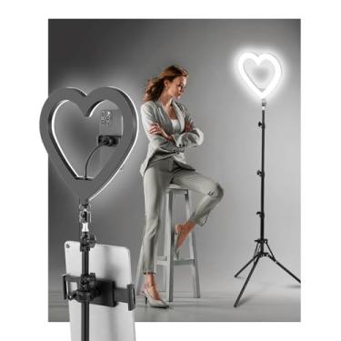 Imagem de Anel de luz de vídeo RGB de 13 polegadas com suporte de tripé de 188 cm, 45 modos de cor, suporte de telefone e iPad para transmissão ao vivo, gravação, maquiagem, YouTube, TikTok