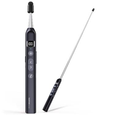 Imagem de Norwii N21 Ponteiro de apresentação Bluetooth com ponteiro didático telescópico, controlo remoto de apresentação com haste retrátil para PowerPoint, apresentador sem fio, avançado de slides