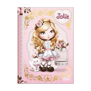 Imagem de Caderno Colegial Brochura Jolie 80 Folhas Tilibra, Rosa