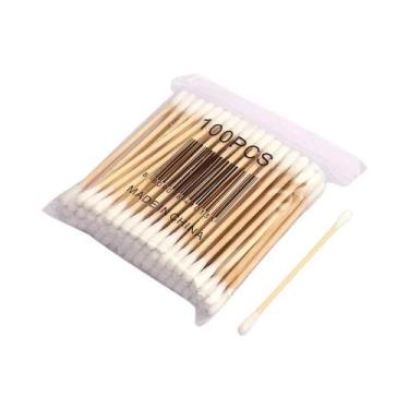 Imagem de Cotonetes De Madeira Com Dupla Ponta Para Mulheres 500/1000pcs Ferrame