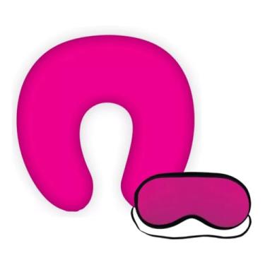 Imagem de Almofada de viagem para o pescoço Almofada de apoio para o pescoço de adulto Adequada para aviões, carros e escritórios (pink)