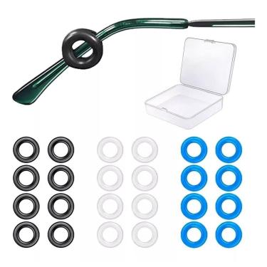 Imagem de 20 Pares Suporte Arco Silicone Óculos Orelha Kit Misto