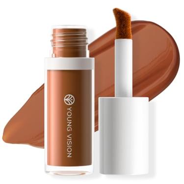 Imagem de YOUNG VISION Contorno do bronzeador líquido, bronzeador líquido coreano de longa duração, não pegajoso, à prova d'água, brilho bronzeado para rosto e bochechas, contorno de água pigmentada hidratante