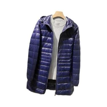 Imagem de Casaco Feminino Longo E Quente De Plumas, Jaqueta Leve Com Bolsa De Ar