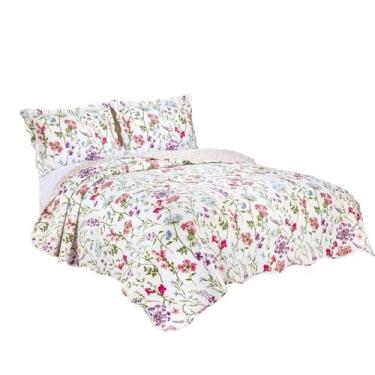 Imagem de Colcha Dupla Face Casal 3 Peças Garden Sortida Camesa