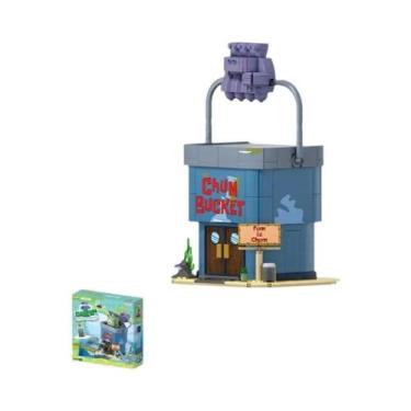 Imagem de Blocos De Montar Do Bob Esponja: Modelo De Brinquedo Do Chum Bucket Da