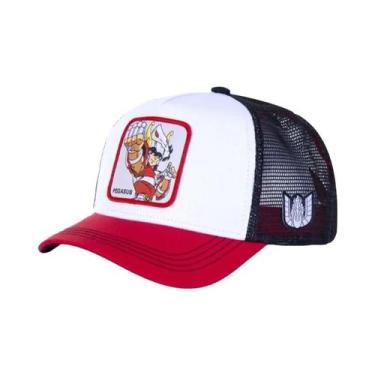 Imagem de Boné Trucker Unissex Ajustável Anime Saint Seiya Com Tela Respirável P