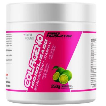 Imagem de Colágeno Hidrolisado com Betacaroteno - Pote 250g Pó - Pro Healthy - P