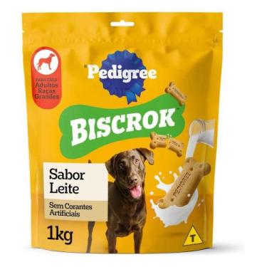 Imagem de Petisco para Cães Adultos Raças Grandes Leite Pedigree Biscr - Congrat