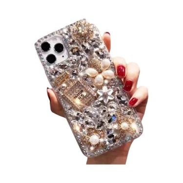 Imagem de Capa De Luxo Com Diamantes Para iPhone 16 15 14 13 12 11 pro Max X XS 